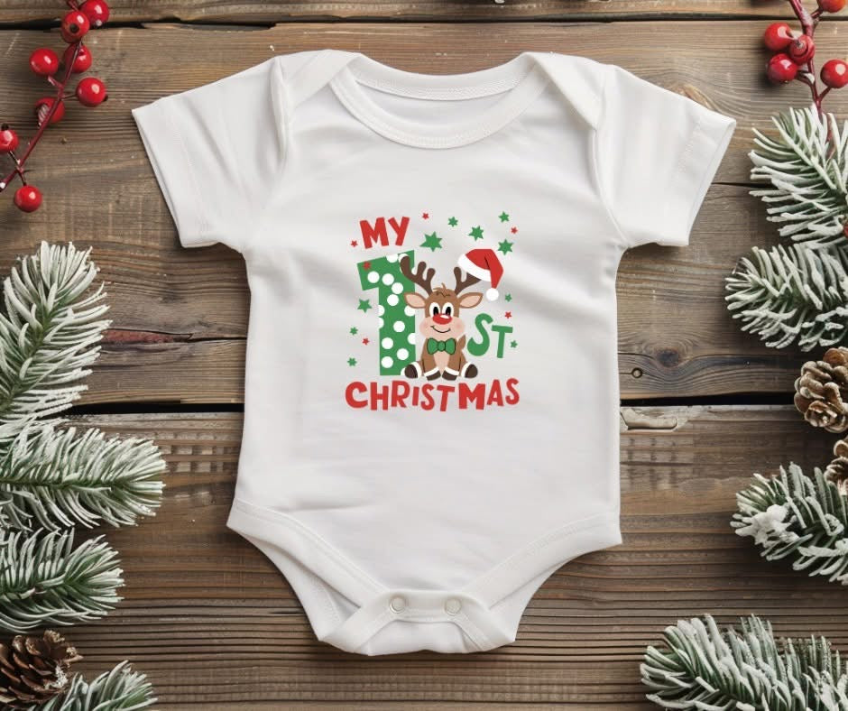 'My 1'st Christmas' Baby Grow