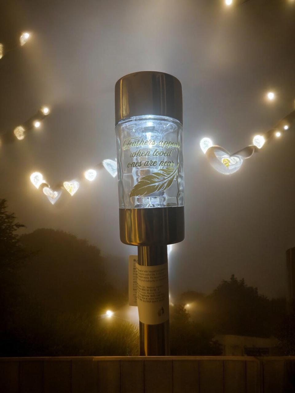 Memorial Solar Light Medium & Candle