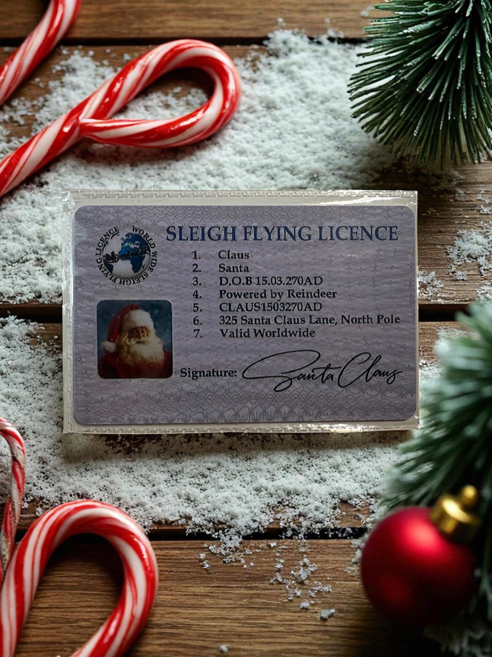 Christmas Santa Driving Licence